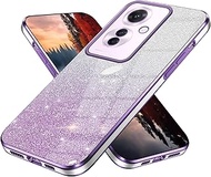 Anlalish Compatible with Oppo Reno 11F 5G Case Glitter Clear Cases, Oppo Reno 11F 5G Phone Case Sili