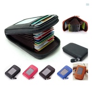 Mode Shop Leather Organ Card Case Card Holder MenS Leather Multi-Card Zipper Lady Card (b7w)