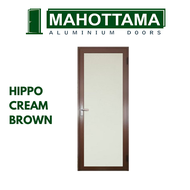 MAHOTTAMA - Pintu Kamar Mandi / Tidur Rumah Aluminium 80 x 200cm Rumah 1 Set Kusen Kunci Handle Engsel Bisa Custom Ukuran Geser / Sliding Door - HIPOKACA