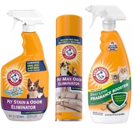 Arm & Hammer Pet Stain & Odor Eliminator 32oz + Daily Litter Fragrance Booster 21.5oz + Pet Max Odor
