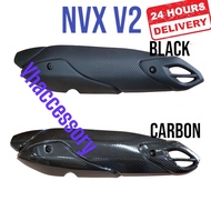 YAMAHA NVX155 NVX 155 VV2 NMAX V2 BLACK COLOR / CARBON MUFFLER PROTECTOR EXHAUST COVER M.PROTECTOR