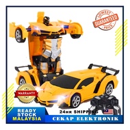 【Malaysia Ready Stock】▩▪✇Remote Control RC Toy Car Transformering Deformation 2 in 1 Robot Permainan Kereta Kawalan Jauh