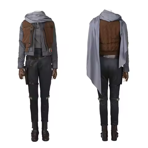 Rogue One A Story Cosplay Costume Jyn Erso Outfits Female Soldier Outfit With Scarf Adult Hero Hallo