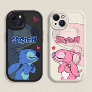 Couple style Case HP for iPhone 16 / 15 / 14 / 13 / 12 / 11 Promax Flying Kiss Stitch Soft Casing fo