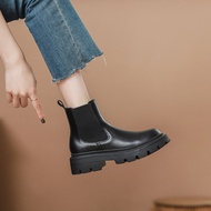 women boots winter boots women boots women Thick Soled British Style Chelsea Boots - Women's Autumn/