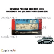 MITSUBISHI PAJERO V6 3000 PETROL (1999–2006) PISTON RING 91.1MM 6G72 1.2X15X4 RIKEN GENUINE ONE SET 