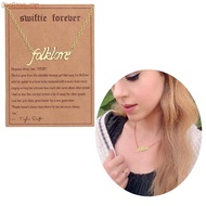 feelsaa Fahion Stainless Steel Inspired Necklace TS 1989 Album Theme Pendant Necklace