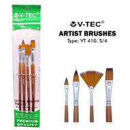 V-TEC ARTIST BRUSHES SET 4 NO. 3, 6, 7, 1/2 (VT 410.S/4)