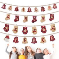 Pull Flag Pendant Fabric Pull Flag Hanging Flag Shopping Mall School Store Christmas Decorations