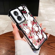 YBD Case For Motorola Moto Edge 50 Fusion G60 G60S G40 Fusion Trendy Miffy Rabbit Clear Drop-Resista
