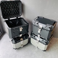 Universal Box Motor X Design Aluminium Top Box Kotak Motosikal Peti Aluminum 36L 38L 45L 55L 57L SMR