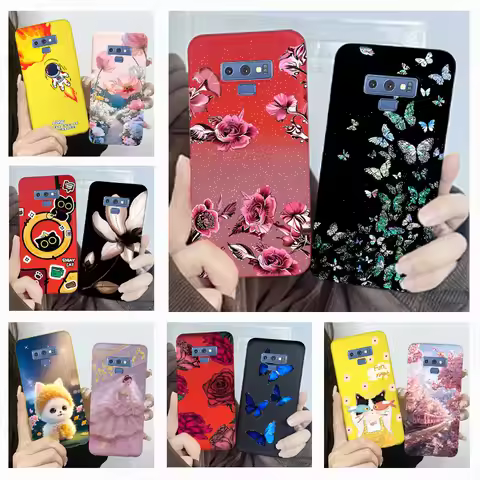 For Samsung Note 9 Phone Case SM-N960F Butterfly flowers girl new design Soft Silicone TPU Back Hous