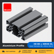 DBASIX - Aluminium Profile / 8040 Aluminium Extrusion Profile / H8 80x40R4S XL Slot 8 Aluminium Prof