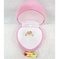 CP1235DLM hello kitty doll ring, genuine yellow gold, weight 1, 6k, no. 11 d 1.6cm