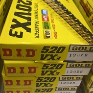 DID 520VX3-120ZB Gold Black Chain