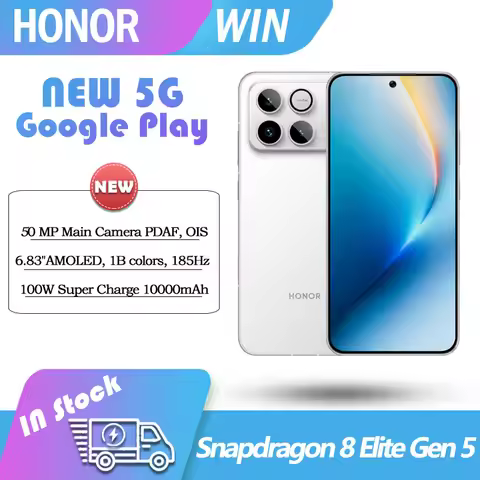 NEW HONOR WIN 5G Snapdragon 8Elite Gen5 50MP Camera 100W Charger 10000mAh Google 6.83" OLED 185Hz Go