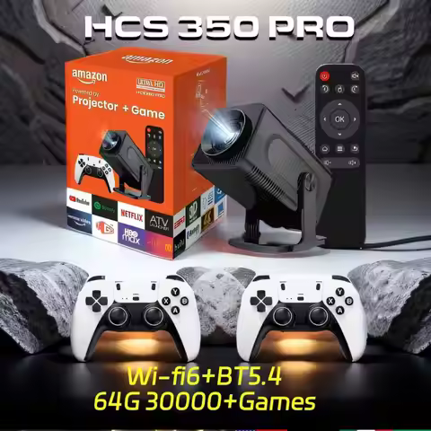 HCS350pro Retro video game consoles Android12.0 TV OS A53 system WIFI Portable Intelligent Projector
