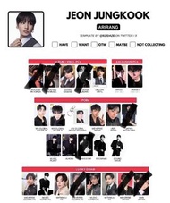 收jungkook jk bts小卡
