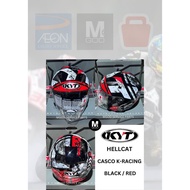 YWHL0027 KYT HELMET CASCO K-RACING BK/RED KYT HELLCAT KYT OPEN FACE HELMET KYT ORIGINAL MADE IN INDO