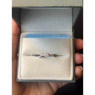 Silver moissanite ring (CSM 40) 0.5CT