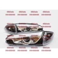 WIRA PROJECTOR HEAD LAMP (Kening ada lampu LED) SATRIA PUTRA MIVEC ARENA / SIGNAL CRYSTAL / ALBINO /