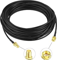 WiFi Antenna Extension Cable 30 feet 9m RP-SMA Male to RP-SMA Female Bulkhead Mount RG174 Extension