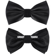 2 Packs Bow Ties for Men Bow Ties Boys Bow Tie Costume Bow Ties kids Solid Clip on Bowtie for Weddin