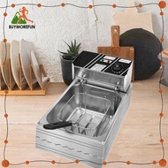 [Buymorefun] Commercial Deep Fryer, Countertop Fryer, Kitchen Oil Chip Fryer, Single Tank for Kitchen Home