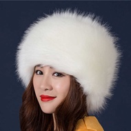 Exported to Europe America Autumn Winter Faux Fur Hat Faux Fox Fur Cold-Proof Hat Fur Flat Hat Russi