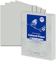 WritePads Veritas Colored Copy Paper, Gray Multi-Purpose paper,Colored Printer Paper 8.5” x 11”, 24 lb / 90 GSM,Gray,200 Sheets (1 Reams)，Made in USA