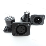 3Pin XLR male female power connector Straight socket Panel Mounted Chassis XLR Connector Adapter  MY