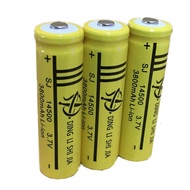 ●☋❈No. 5 rechargeable battery 14500 lithium battery 3.7V strong light flashlight mouse laser pointer AA battery charger