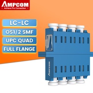 AMPCOM Bộ nối quang LC đến LC bốn sợi Bộ nối quang đa chế độ OS1 OS2 OM1 OM2 OM3 OM4 Bộ chuyển đổi q