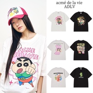 Korea Direct Mail ADLV Short-Sleeved Crayon Shin-Chan Co-Branded Casual Shirt for Men and Women
