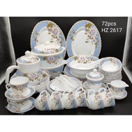 72pcs arc Opal Dinner Set Pinggan Mangkuk Kaca