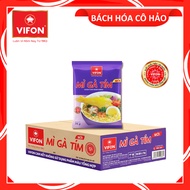 THÙNG 30 GÓI MÌ GÀ TÍM CHICKEN FLAVOUR INSTANT NOODLES VIFON