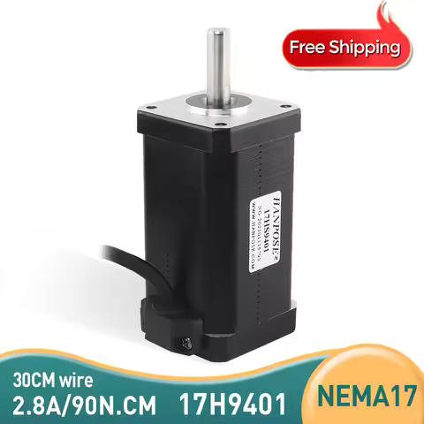 1PCS nema17 stepper motor 17HS9401 80mm 2.8A 90N.CM 4-wire 1.8degree 2-phase hybrid stepper motor fo