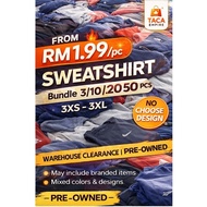 Sweatshirt Unisex 3XS–3XL | From RM1.99/pc (10pcs to 50pcs) 🔥 Warehouse Clearance (Pre-Owned) Random