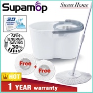 SupaMop M500 Spin Mop Set🌟Red Dot Design Award🌟1 Year Warranty🌟Spin for Washing n Dry