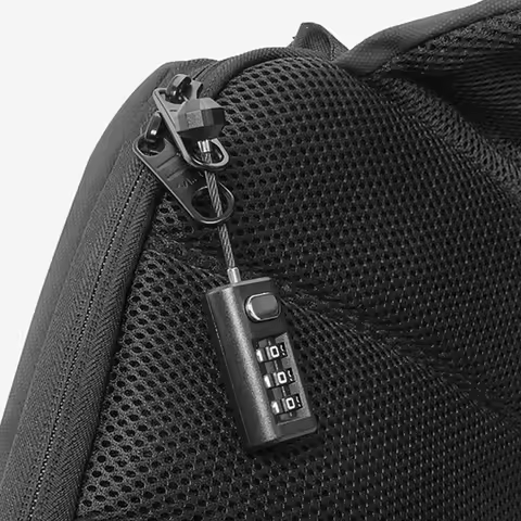 GD5F Black Travel Luggage Lock Gym Chest Drawer Steel Wire Padlock With 3 Digit Password Combination