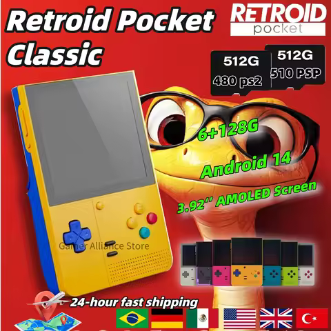 Retroid Pocket Classic RP Classic Retro Handheld Game Console Video Game Console 3.92 AMOLED Screen