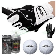 HONMA GOLF 日本正品 SPEEDMONSTER 男士高爾夫手套（左手用）& D1 SPEEDMONSTER 高爾夫球（2 件）試用裝 2021 型號“GC13001”