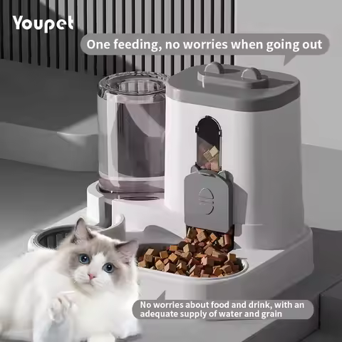 2in 1 Cat Food Dispenser Water and Food Integrated Fully Automatic Cat Food Feeding and Water Dispen