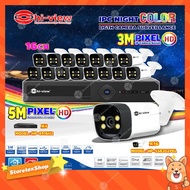 ( โปรโมชั่น++) คุ้มค่า Hi-view ชุดกล้องวงจรปิด IP CAMERA 3 MP รุ่น HP-55B302PEL 16 ตัว + Hi-view เคร