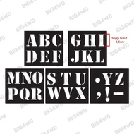 STENCIL MAL CETAKAN CAT SEMPROT HURUF DAN ANGKA