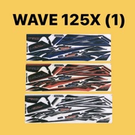 Stiker sticker body stripe cover set (1) honda wave125x wave 125x w125x ultimo