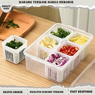 Spice Container / 6-Section Kitchen Spice Container / Kitchen Spice Container for Onions and Spices 