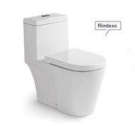 VERA CERAMICA | A.8061 – RIMLESS | White Rimless Toilet bowl with Water saving and Soft Close Seat Cover.