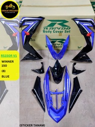 (STICKER TANAM/AIRBRUSH) RAPIDO COVER SET RS150R V1 WINNER 150 (8) BLUE