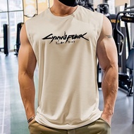 E2EG Fitness Sleeveless Vest Sports Quick-Drying T-Shirt Large Size Breathable Top Running Sweat-Abs